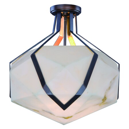Maxim Boulder-Semi-Flush Mount 30140BZGTGLD